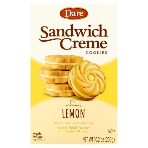 Dare Lemon Sandwich Creme Cookies, 10.2 oz