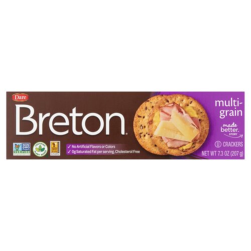 Dare Breton Multigrain Crackers, 7.3 oz