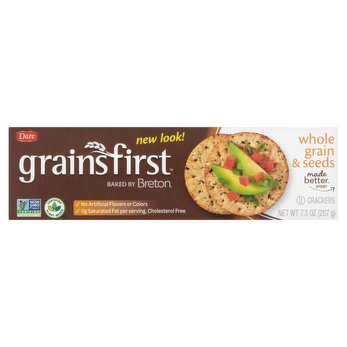 Dare Grainsfirst Whole Grain & Seeds Crackers, 7.3 oz