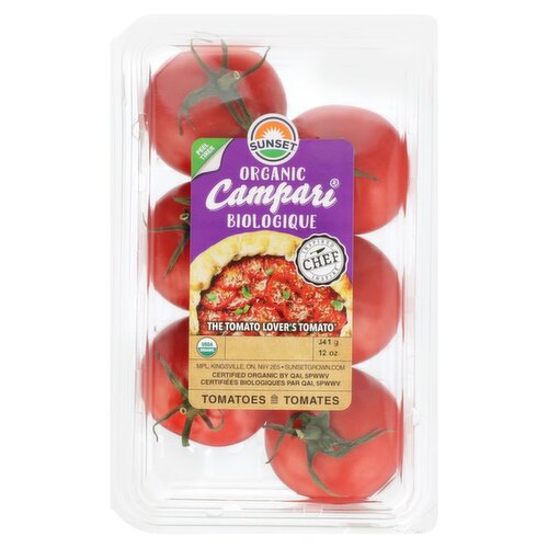 Sunset Organic Campari Tomatoes, 6 count, 12 oz