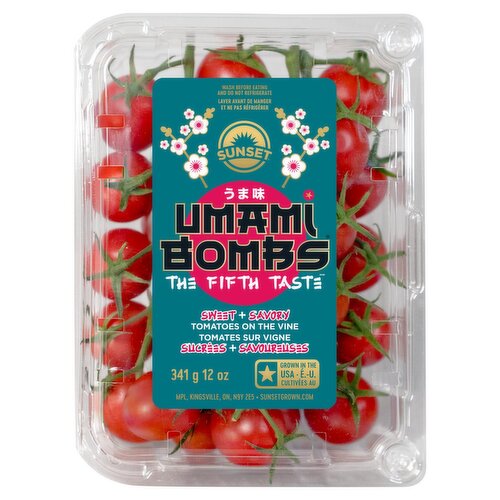 Sunset Umami Bombs Sweet + Savory Tomatoes on the Vine, 12 oz