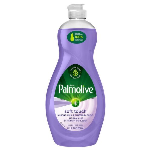 Palmolive Ultra Dishwashing Liquid Dish Soap, Soft Touch Almond Milk & Blueberry Scent - 20 Fluid Oz