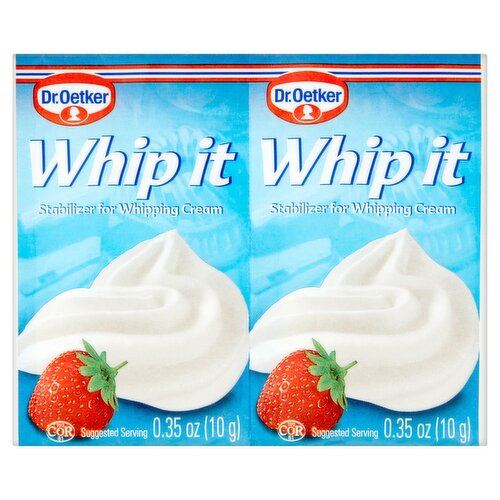 Dr. Oetker Whip It Stabilizer for Whipping Cream, 0.35 oz, 2 count