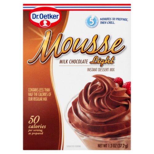 Dr. Oetker Milk Chocolate Light Mousse Instant Dessert Mix, 1.3 oz