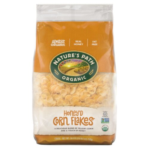 Nature's Path Honey'd Corn Flakes Cereal, 26.4 oz