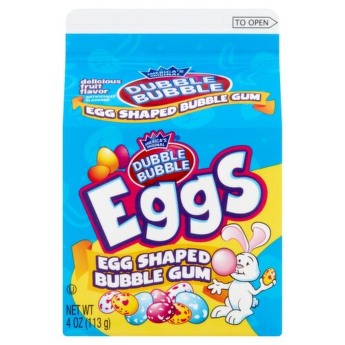 Dubble Bubble Egg Shaped Bubble Gum, 4 oz