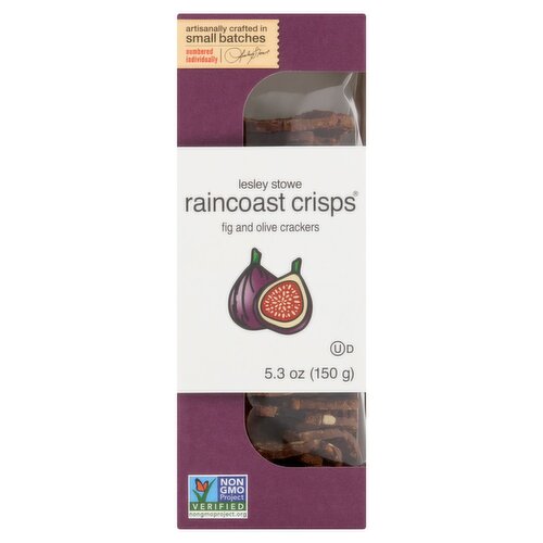 Lesley Stowe Raincoast Crisps Fig and Olive Crackers, 5.3 oz