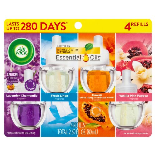 Air Wick Scented Oil Refills, 4 count, 2.69 fl oz