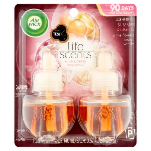 Air Wick Life Scents Summer Delights Scented Oil Refills, 0.67 fl oz, 2 count