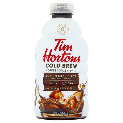 Tim Hortons Medium Blend Black Cold Brew Coffee Concentrate, 32 fl oz