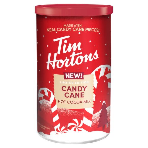 Tim Hortons Candy Cane Hot Cocoa Beverage Mix Limited Edition, 16 oz
