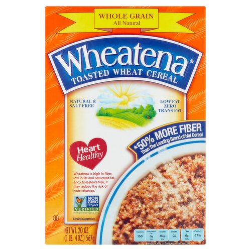 Wheatena Whole Grain All Natural Toasted Wheat Cereal, 20 oz