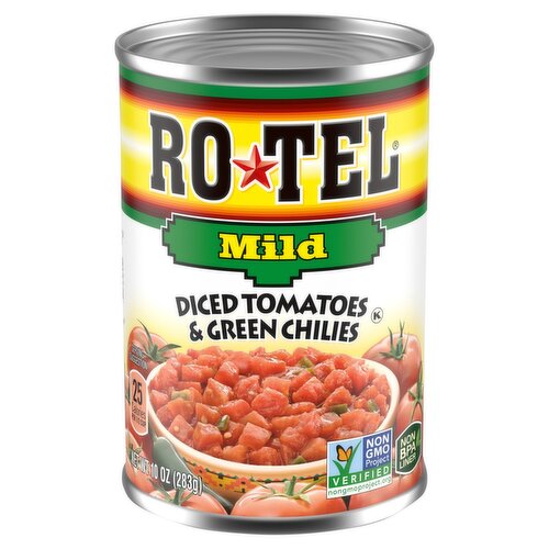 Rotel Mild Diced Tomatoes & Green Chilies, 10 oz