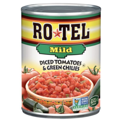 Rotel Mild Diced Tomatoes & Green Chilies, 10 oz