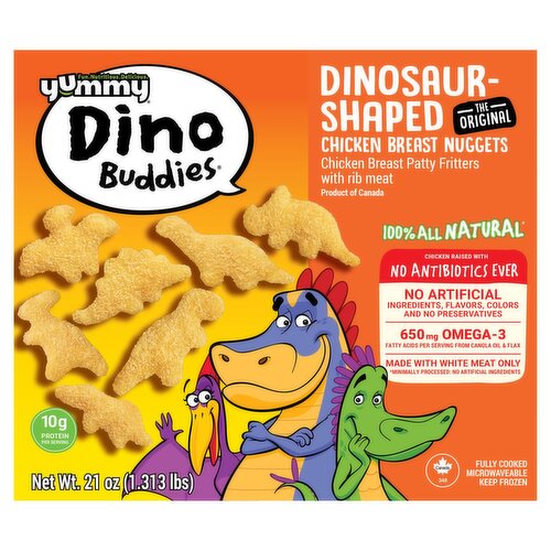 Yummy Dino Buddies The Original Dinosaur-Shaped Chicken Breast Nuggets, 21 oz