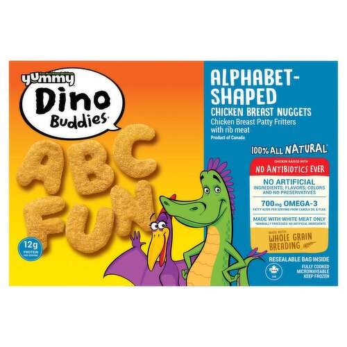 Yummy Dino Buddies Alphabet-Shaped Chicken Breast Nuggets, 35 oz