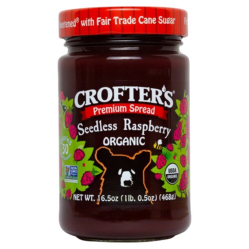 Crofter's Organic Seedless Raspberry Premium Spread, 16.5 oz