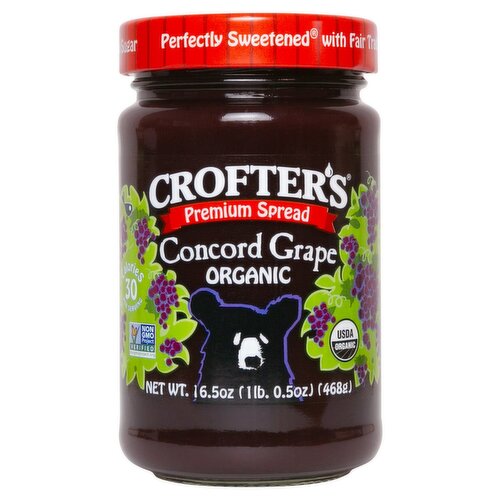 Crofter's Organic Concord Grape Premium Spread, 16.5 oz