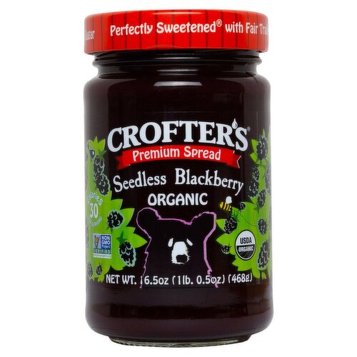 Crofter's Organic Seedless Blackberry Premium Spread, 16.5 oz