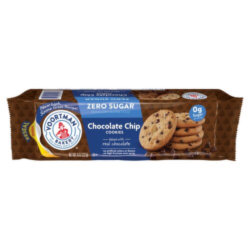 Voortman Bakery Zero Sugar Chocolate Chip Cookies, 8 oz