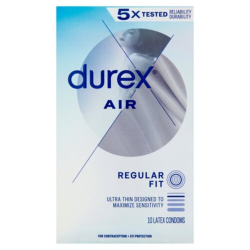 Durex Air Regular Fit Latex Condoms, 10 count