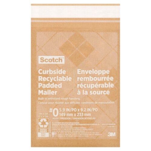 3M Scotch Curbside Recyclable Padded Mailer