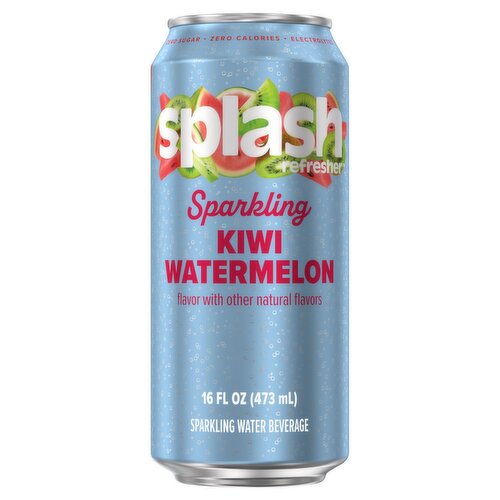 Splash Refresher Kiwi Watermelon Sparkling Water Beverage, 16 fl oz