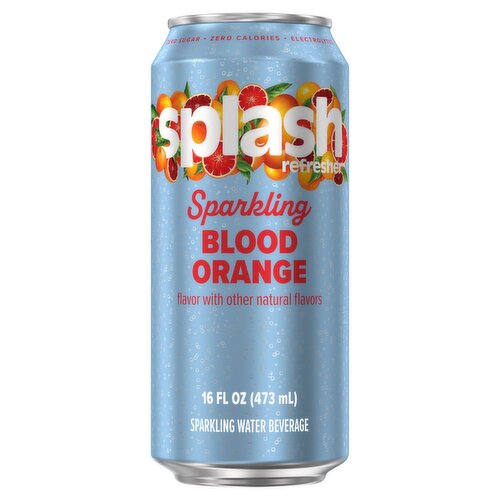 Splash Refresher Blood Orange Sparkling Water Beverage, 16 fl oz