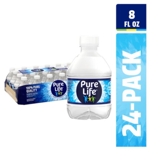Pure Life Purified Water, 8 fl oz, 24 count