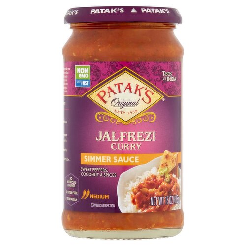 Patak's Original Jalfrezi Curry Simmer Sauce, 15 oz