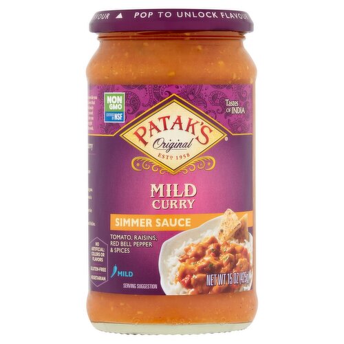 Patak's Original Mild Curry Simmer Sauce, 15 oz