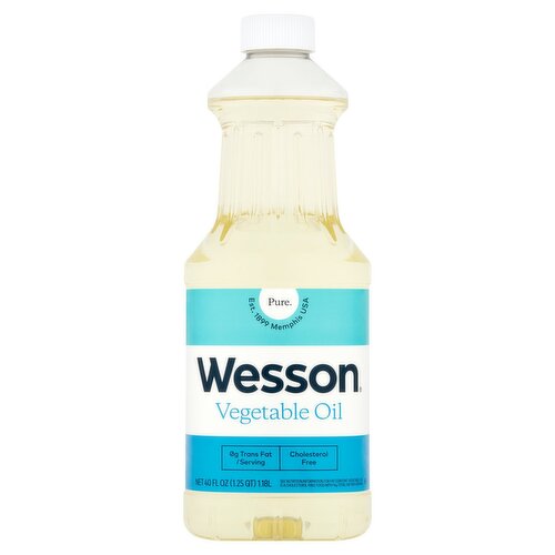 Wesson Pure Vegetable Oil, 40 fl oz