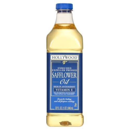 Hollywood Enriched Expeller Pressed Safflower Oil, 32 fl oz