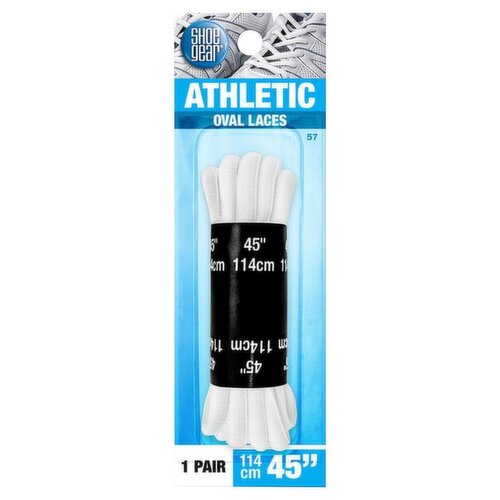 Shoe Gear 45" Athletic Oval Laces, 1 pair