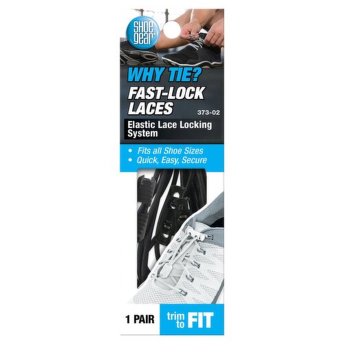 Shoe Gear Black Fast-Lock Laces, 1 pair