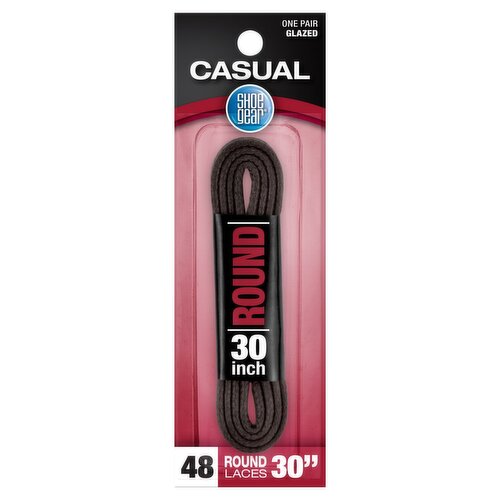 Shoe Gear 30" Casual 48 Round Laces, one pair