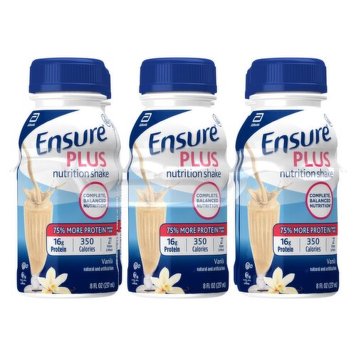 Abbott Ensure Plus Vanilla Nutrition Shake, 8 fl oz