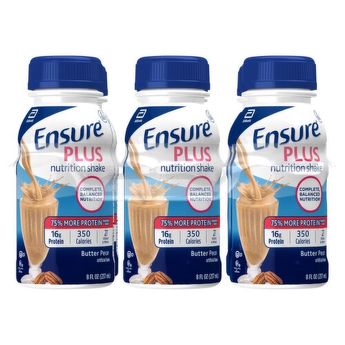 Ensure Plus Nutrition Shake Liquid Butter Pecan, 8 fl oz