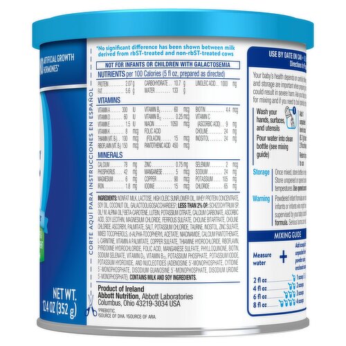 Similac Advance OptiGro Milk-Based Powder Infant Formula with Iron, 0-12 Months, 12.4 oz