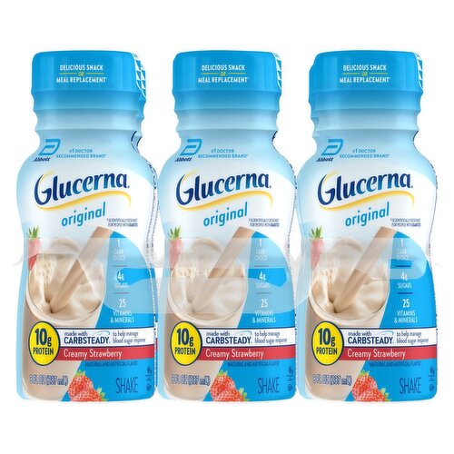 Glucerna Original Creamy Strawberry Shake, 8 fl oz