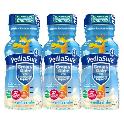 PediaSure Grow & Gain Vanilla Shake, 8 fl oz, 6 count