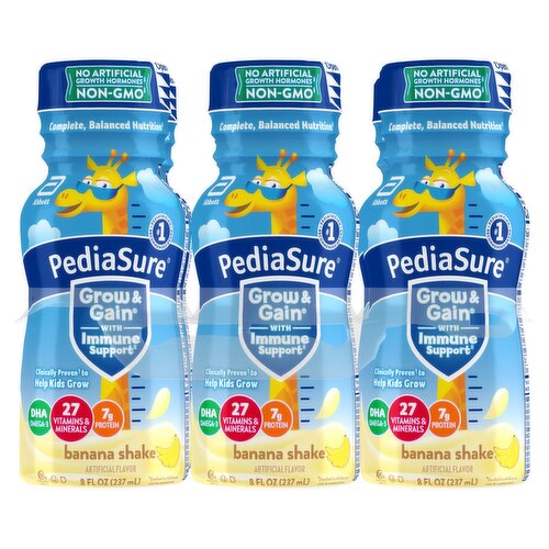 PediaSure Grow & Gain Banana Shake, 8 fl oz, 6 count