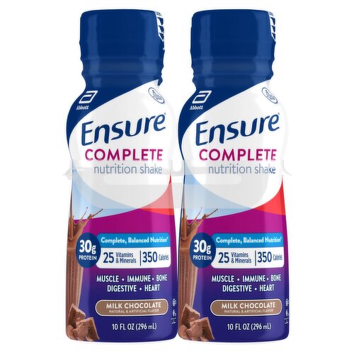 Ensure Complete Milk Chocolate Nutrition Shake, 4 count, 10 fl oz