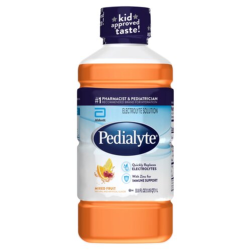 Pedialyte Mixed Fruit Electrolyte Solution, 33.8 fl oz