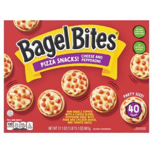 Bagel Bites Cheese and Pepperoni Pizza Snack! Party Size!, 40 count, 31.1 oz