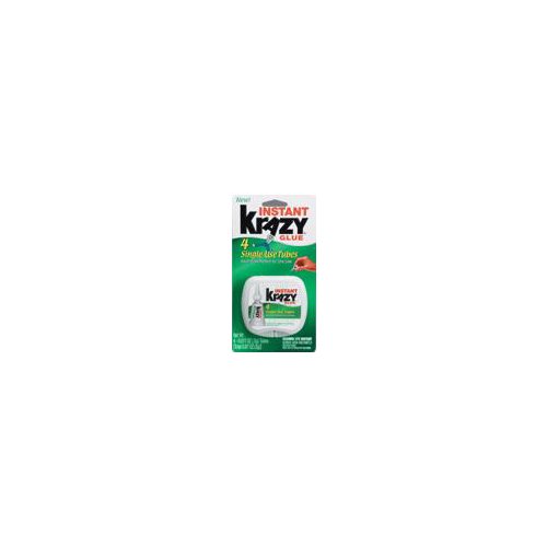 Krazy Glue Instant Glue - Single-Use Tubes, 4 each