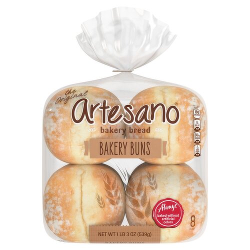 Artesano The Original Bakery Buns, 8 count, 1 lb 3 oz