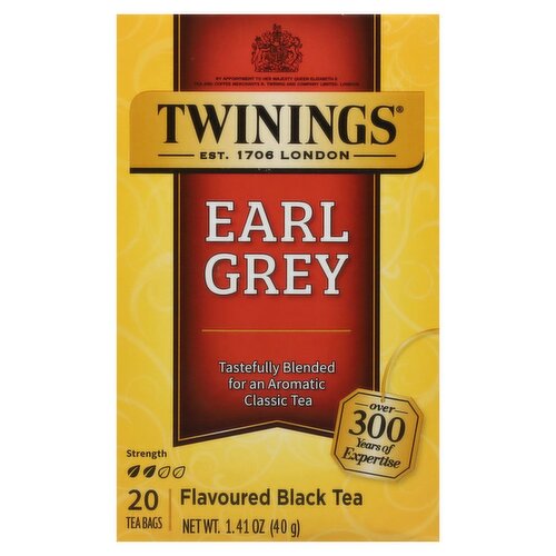 Twinings Earl Grey Flavoured Black Tea Bags, 20 count, 1.41 oz