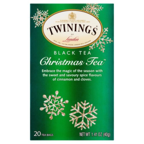 Twinings of London Christmas Tea Black Tea Bags, 20 count, 1.41 oz