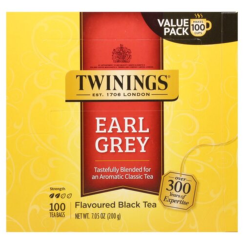 Twinings Earl Grey Flavoured Black Tea Value Pack 100 Bags